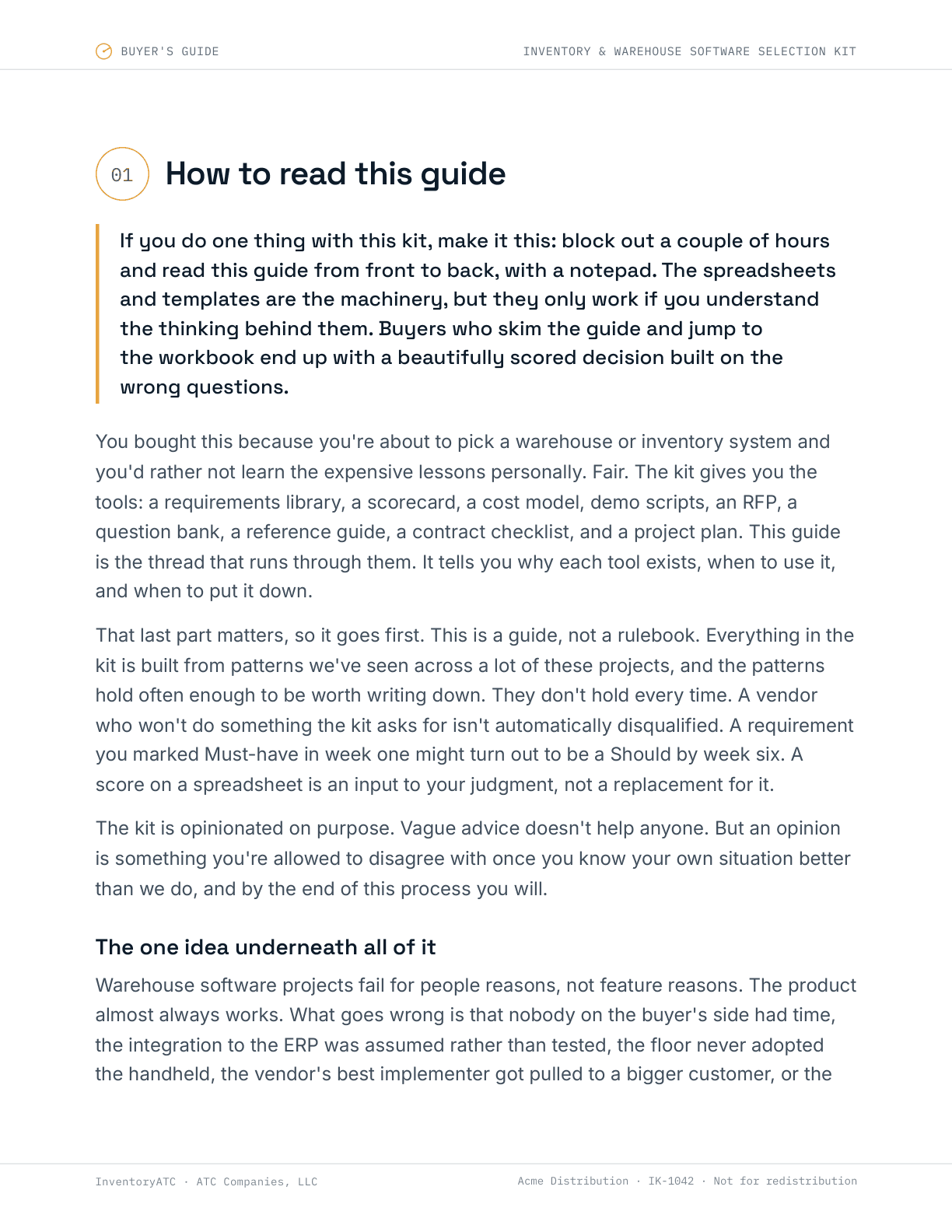 Buyer's Guide chapter 1: how to read this guide
